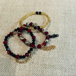 Bracelets! All glass beads hand made!